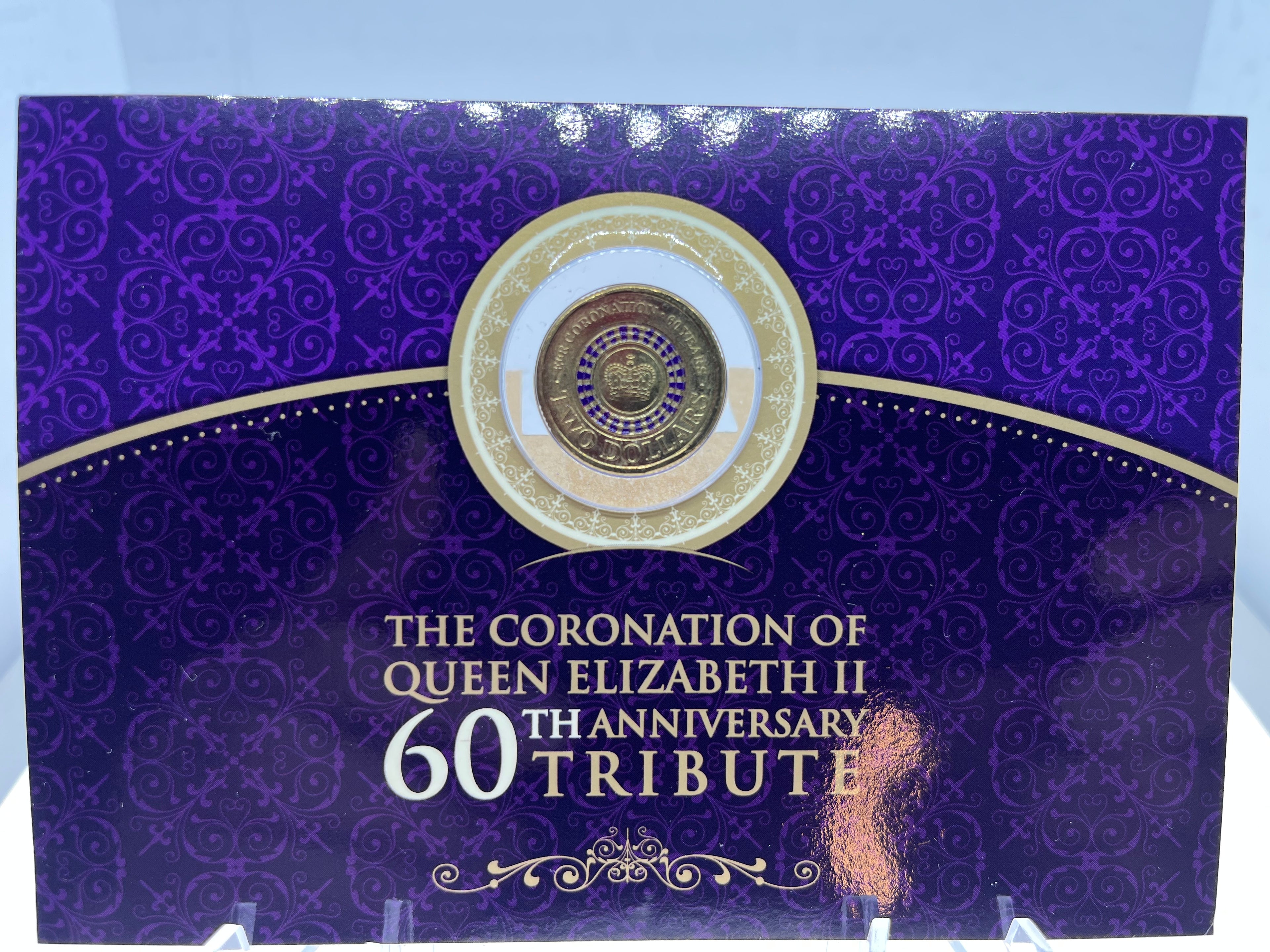 2013 Purple $2 Carded - The Coronation Of Queen Elizabeth II 60th Anniversary