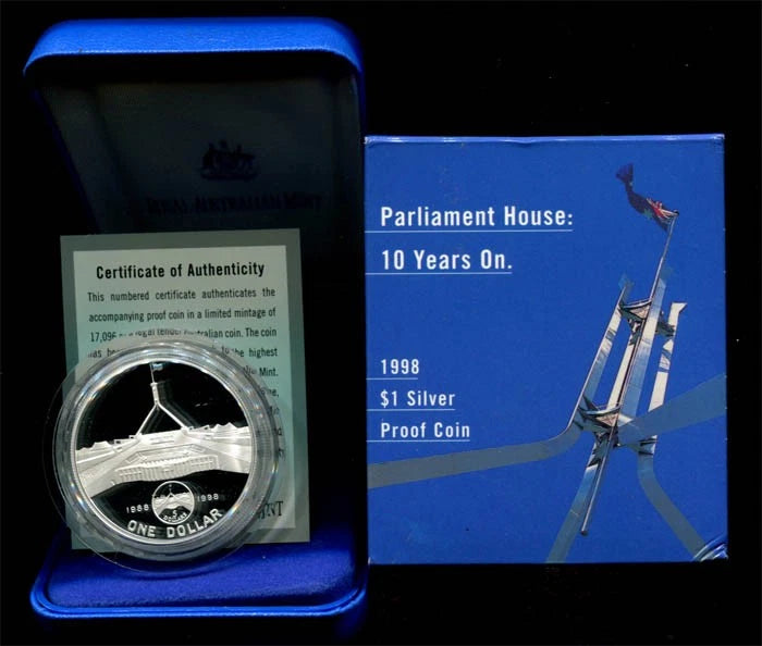 1998 QEII $1 1oz Silver New Parliament House Proof