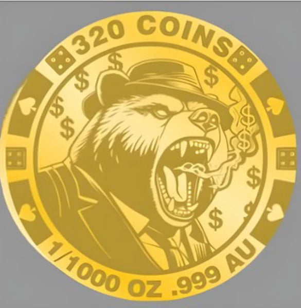 2026 Gangster Bear 1/1000 oz .999 Gold Coin