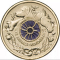 War Animals Remembrance 2024 Purple Poppy Coloured Coin $2